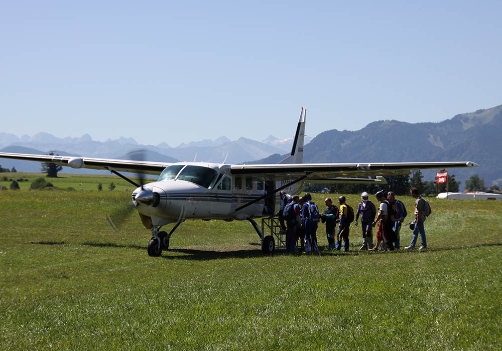 Greiling bei Bad Tölz - Springermaschine beim boarding